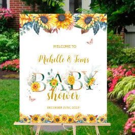 Póster Signo de bienvenida de Baby Shower Baby Shower par