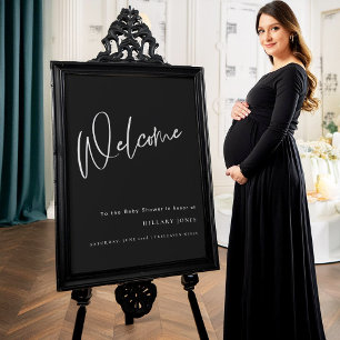 Póster Signo de bienvenida de Baby Shower con inspiración