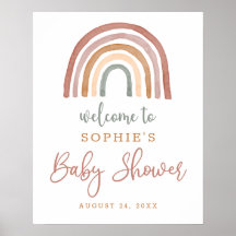 Signo de bienvenida de Baby Shower con tonos apaga