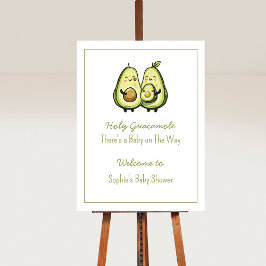 Póster Signo de bienvenida de Baby Shower de aguacate