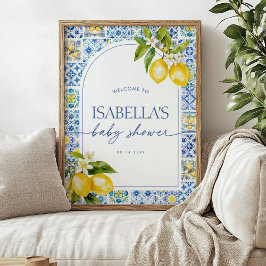 Póster Signo de bienvenida de Baby Shower de Amalfi Coast