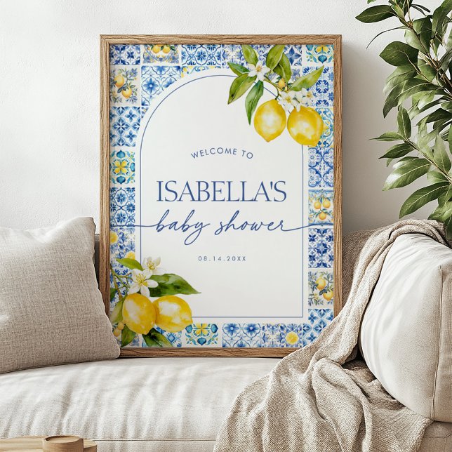 Póster Signo de bienvenida de Baby Shower de Amalfi Coast (Subido por el creador)