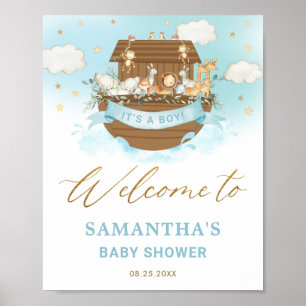 Póster Signo de bienvenida de Baby Shower de Ark Boy moda