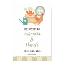Signo de bienvenida de Baby Shower de crecimiento 