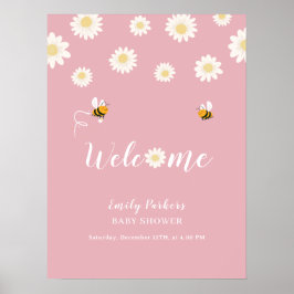 Póster Signo de bienvenida de Baby Shower de Cuho Boho Da