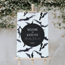 Signo de bienvenida de Baby Shower de Halloween Ba