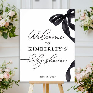 Póster Signo de bienvenida de Baby Shower de Hello Baby B