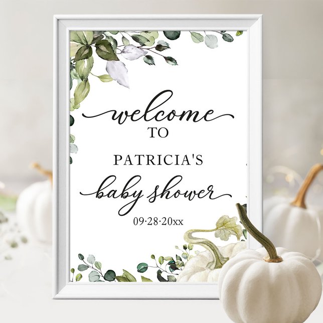 Póster Signo de bienvenida de Baby Shower de la piel de c (Subido por el creador)