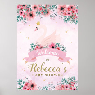 Póster Signo de bienvenida de Baby Shower de la Princesa