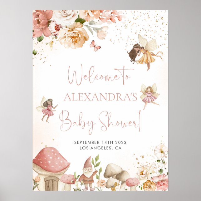 Póster Signo de bienvenida de Baby Shower de Magnificent  (Frente)