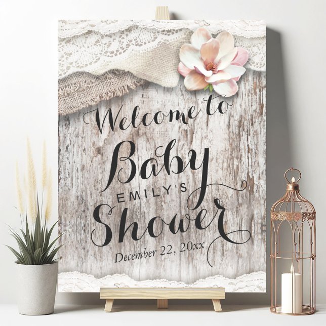 Póster Signo de bienvenida de Baby Shower de Rusood Burla (Subido por el creador)