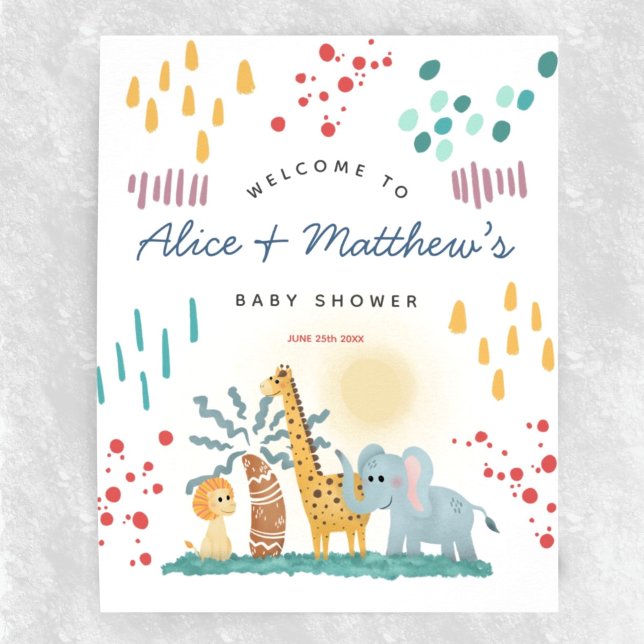 Póster Signo de bienvenida de Baby Shower de un niño de a (Subido por el creador)