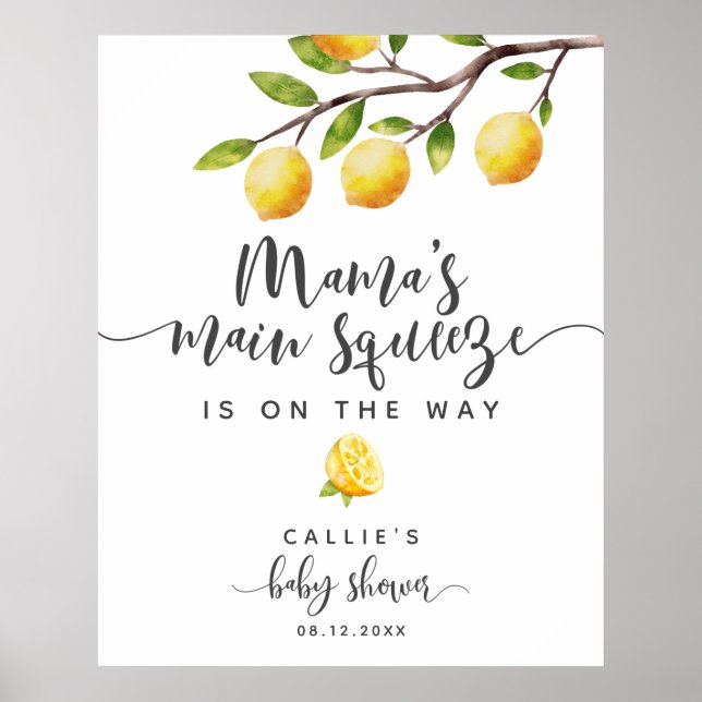 Póster Signo de bienvenida de Baby Shower de verano de li (Frente)