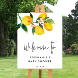 Póster Signo de bienvenida de Baby Shower de verano para 