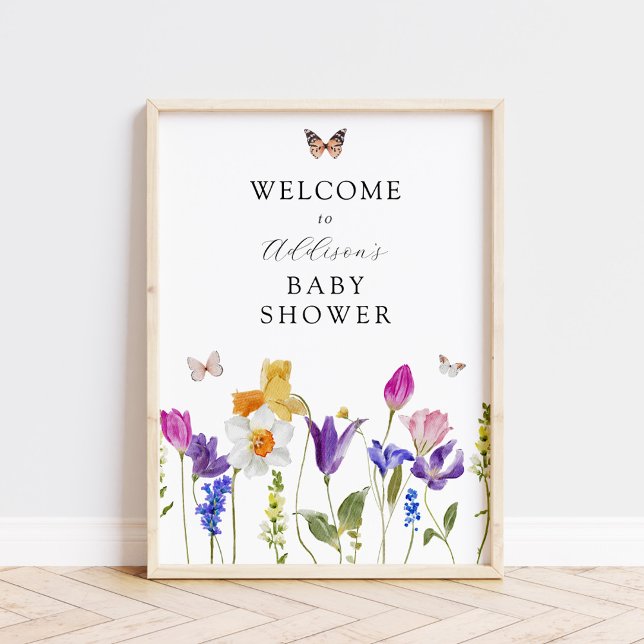 Póster Signo de bienvenida de Baby Shower de Wilflower Sp (Subido por el creador)