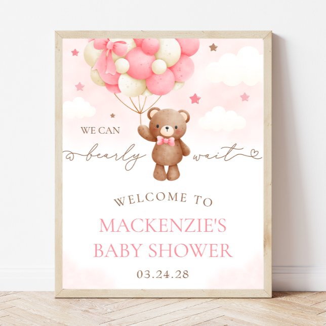 Póster Signo de bienvenida de Baby Shower del Chica de gl (Subido por el creador)