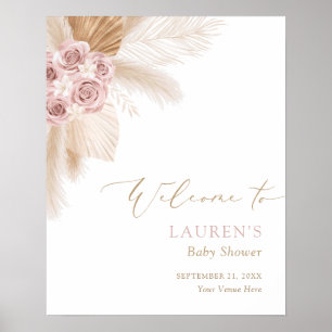 Póster Signo de bienvenida de Baby Shower del Chica de Gr