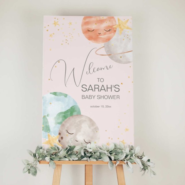 Póster Signo de bienvenida de Baby Shower del espacio ext (Subido por el creador)