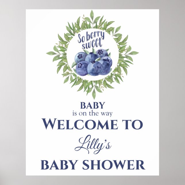 Póster Signo de bienvenida de Baby Shower dulce (Frente)