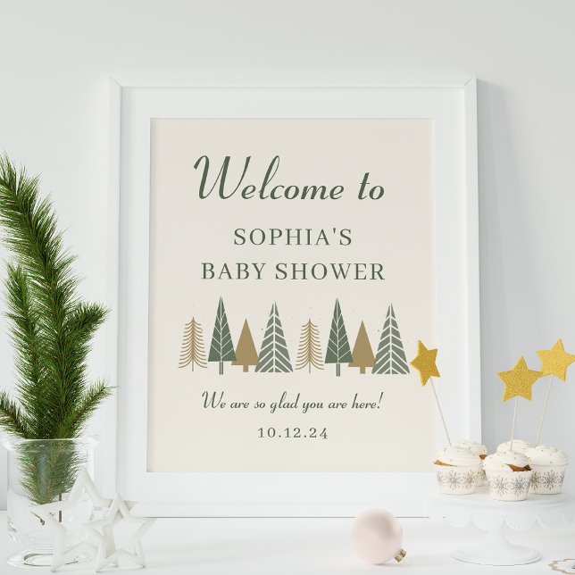 Póster Signo de bienvenida de Baby Shower en invierno ver (Subido por el creador)