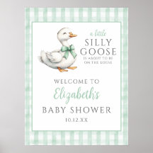 Signo de bienvenida de Baby Shower neutro de Goose