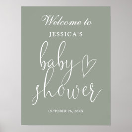 Póster Signo de bienvenida de Baby Shower neutro en géner