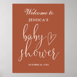 Póster Signo de bienvenida de Baby Shower neutro en géner