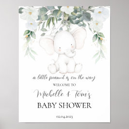 Póster Signo de bienvenida de Baby Shower neutro en géner