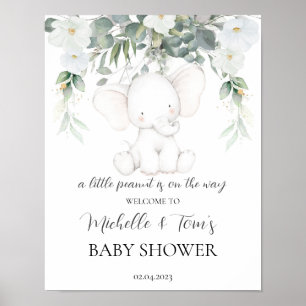 Póster Signo de bienvenida de Baby Shower neutro en géner