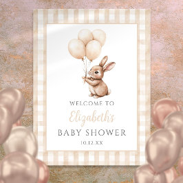 Póster Signo de bienvenida de Baby Shower neutro para con