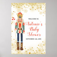 Signo de bienvenida de Baby Shower nutcracker Wint