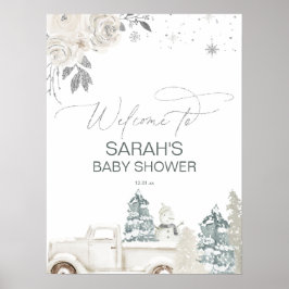 Póster Signo de bienvenida de Baby Shower o cumpleaños de