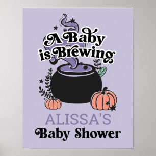 Póster Signo de bienvenida de Baby Shower para bebé de Ha