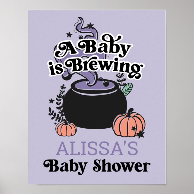Póster Signo de bienvenida de Baby Shower para bebé de Ha (Frente)