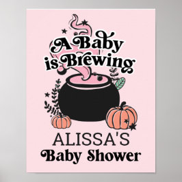 Póster Signo de bienvenida de Baby Shower para bebé de Ha