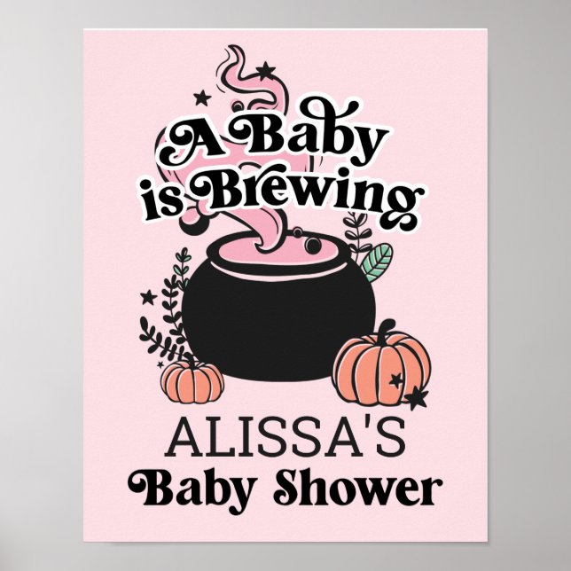 Póster Signo de bienvenida de Baby Shower para bebé de Ha (Frente)