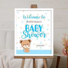 Póster Signo de bienvenida de Baby Shower para bebé lindo