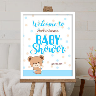 Póster Signo de bienvenida de Baby Shower para bebé lindo