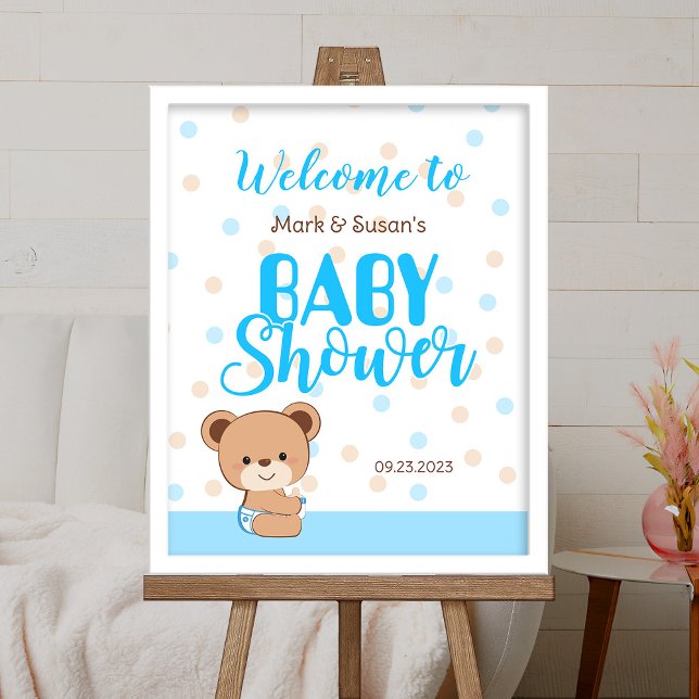 Póster Signo de bienvenida de Baby Shower para bebé lindo (FRAME IS NOT INCLUDED)
