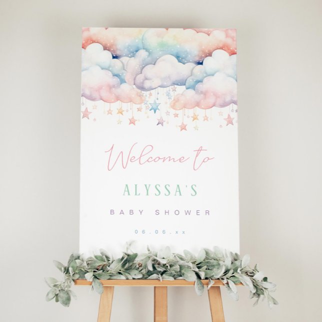Póster Signo de bienvenida de Baby Shower para Cloud and  (Subido por el creador)