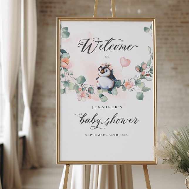 Póster Signo de bienvenida de Baby Shower para el Chica r (Subido por el creador)
