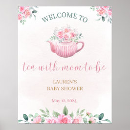 Póster Signo de bienvenida de Baby Shower para el Fiesta 