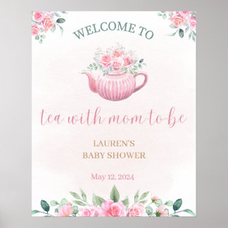 Póster Signo de bienvenida de Baby Shower para el Fiesta