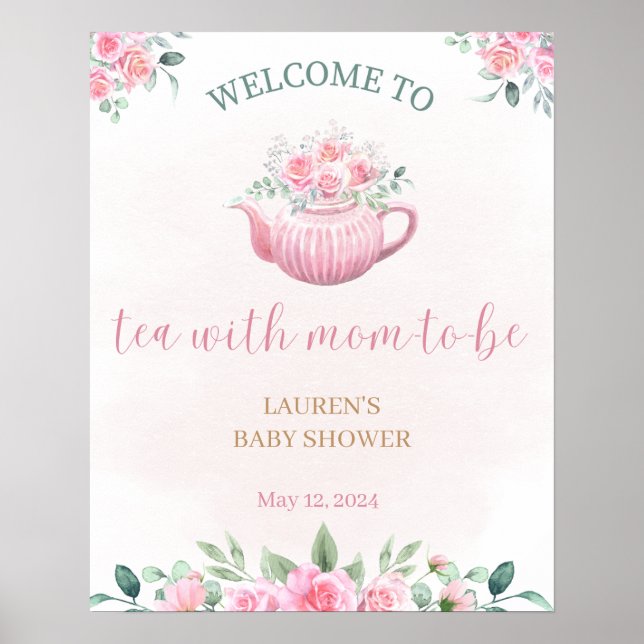 Póster Signo de bienvenida de Baby Shower para el Fiesta  (Frente)