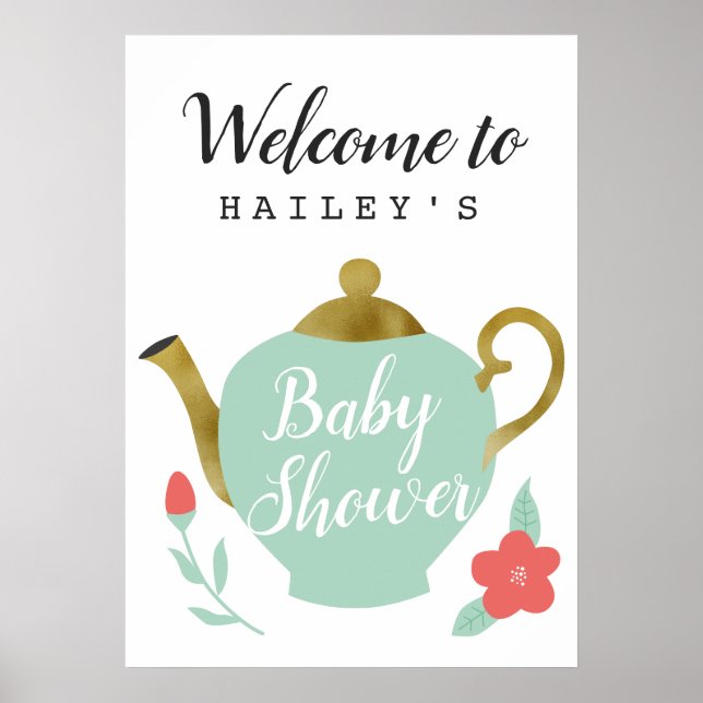 Póster Signo de bienvenida de Baby Shower para el Fiesta  (Frente)