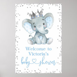 Póster Signo de bienvenida de Baby Shower para Elephant P