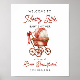 Póster Signo de bienvenida de Baby Shower para Feliz Navi