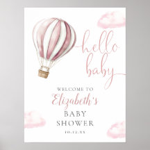 Signo de bienvenida de Baby Shower para globo aero
