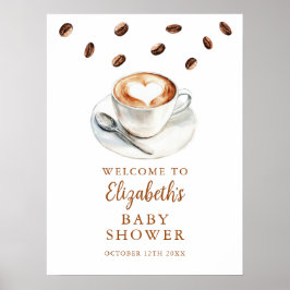 Póster Signo de bienvenida de Baby Shower para la elabora
