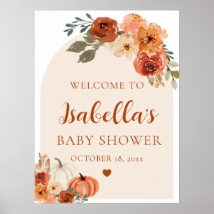Póster Signo de bienvenida de Baby Shower para la pequeña